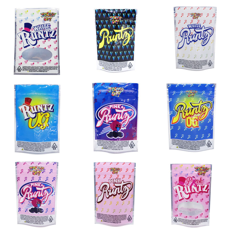 Jokes UP White Runtz Pink Package 2021 Types Runtz Smell Proof Runts Mylar Zipper Bag For Dry Herb Flower ssp
Jokes UP White Runtz Pink Package 2021 Types Runtz Smell Proof Runts Mylar Zipper Bag For Dry Herb Flower ssp