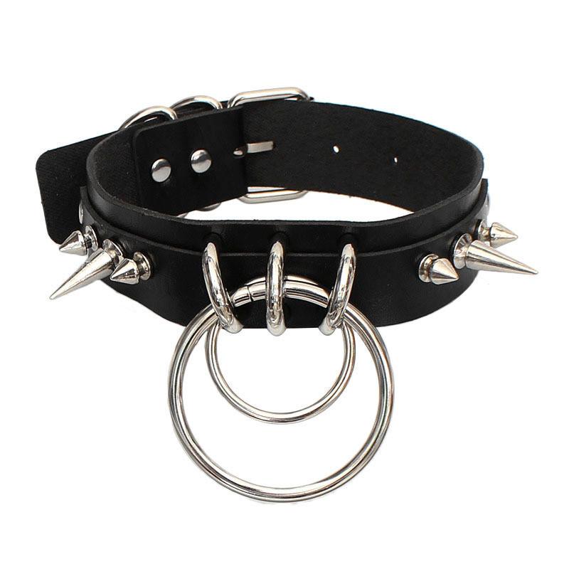 2020 New Black Spike choker Necklace Pendant Women Punk Leather Choker Chain Metal Spiked Studded gothic jewelry accessories
2020 New Black Spike choker Necklace Pendant Women Punk Leather Choker Chain Metal Spiked Studded gothic jewelry accessories