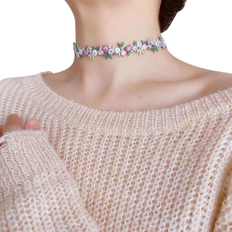 Chokers Flower Embroidery Choker Creative Vintage Clavicle Necklace Sweet Women Girls Jewellery
Chokers Flower Embroidery Choker Creative Vintage Clavicle Necklace Sweet Women Girls Jewellery