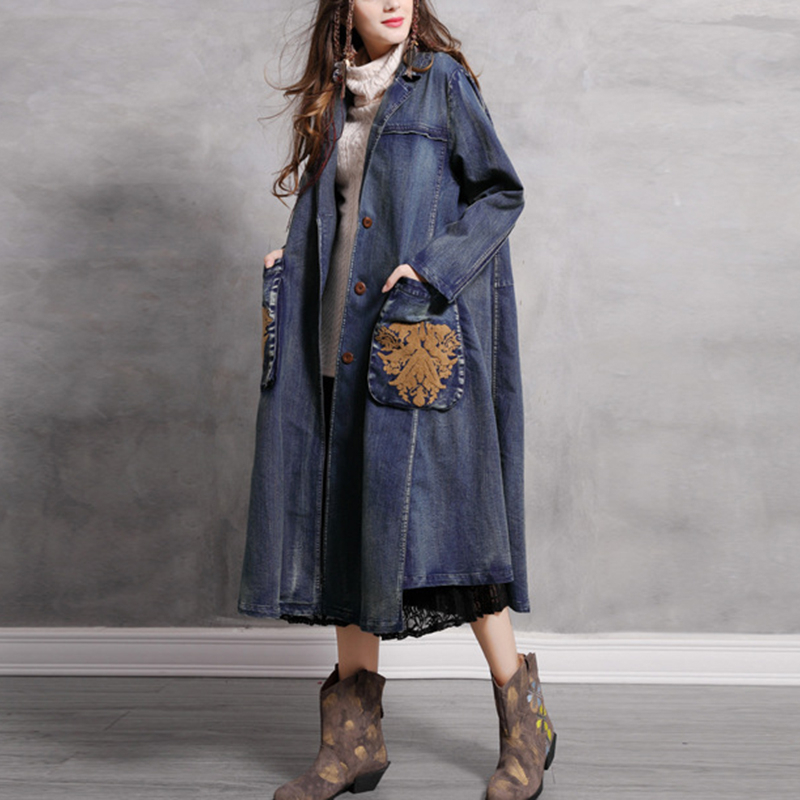 CHICEVER Vintage Patchwork Pocket Women's Trench Lapel Collar Long Sleeve Oversize Loose Asymmetric Coat Female Clothes New 201102
