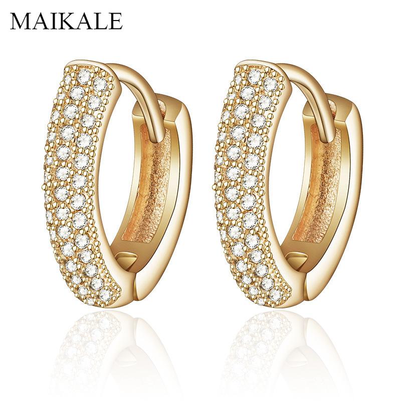 MAIKALE Luxury Gold Small Hoop Earrings for Women Cubic Zirconia CZ Gem Round Circle Earrings Wedding Party Jewelry Gifts
MAIKALE Luxury Gold Small Hoop Earrings for Women Cubic Zirconia CZ Gem Round Circle Earrings Wedding Party Jewelry Gifts