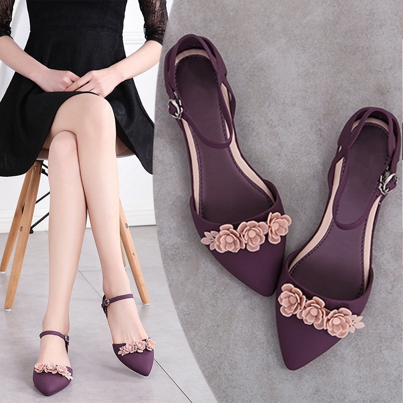 Women Flower Flats Buckle Point Toe Ladies Jelly Single Shoes Waterproof Two pieces Top Quality Fashion Shoes Female Casual Y200405, Purple
Women Flower Flats Buckle Point Toe Ladies Jelly Single Shoes Waterproof Two pieces Top Quality Fashion Shoes Female Casual Y200405, Purple