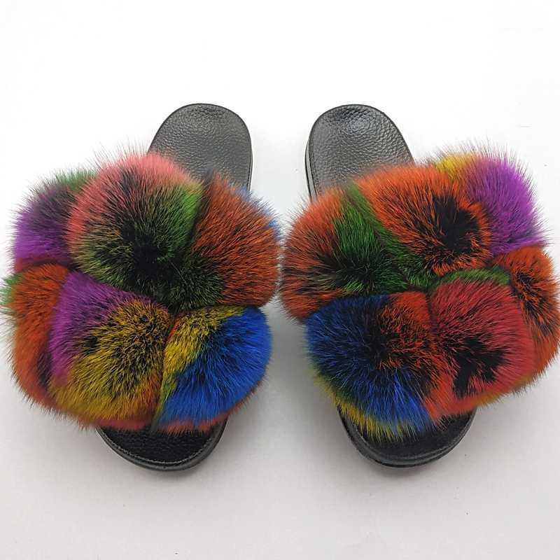 Fur Slippers Slides Women's Real Whole Fur Balls Slippers Open Toe Fluffy House Slides Outdoor Party1, Color 5
Fur Slippers Slides Women's Real Whole Fur Balls Slippers Open Toe Fluffy House Slides Outdoor Party1, Color 5