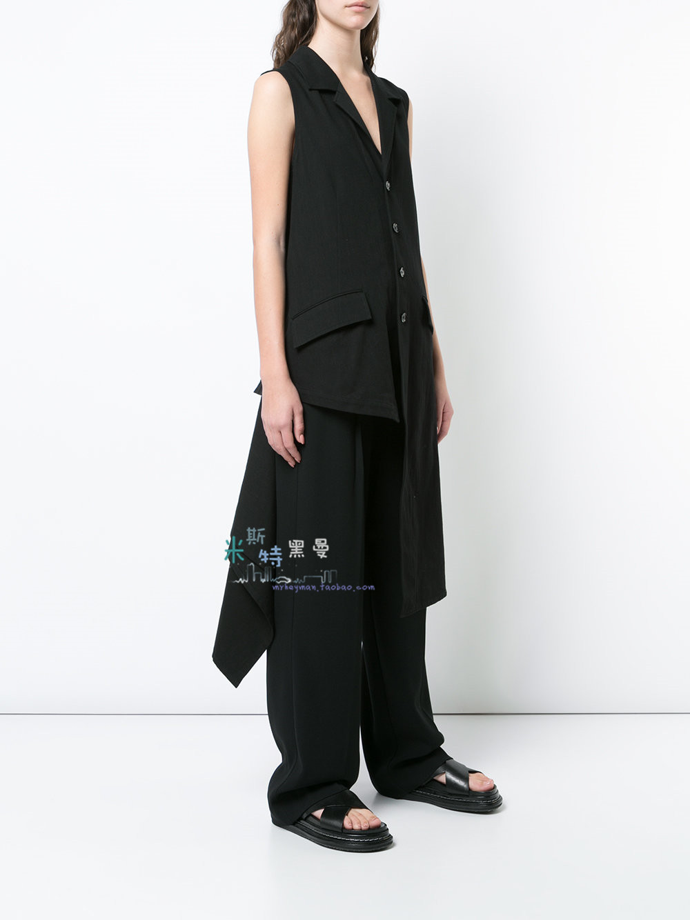 2021 New Self-made Summer Asymmetrical Seam Super Long Retro Suit Men Women with Same Vest 5THL, Black.
2021 New Self-made Summer Asymmetrical Seam Super Long Retro Suit Men Women with Same Vest 5THL, Black.