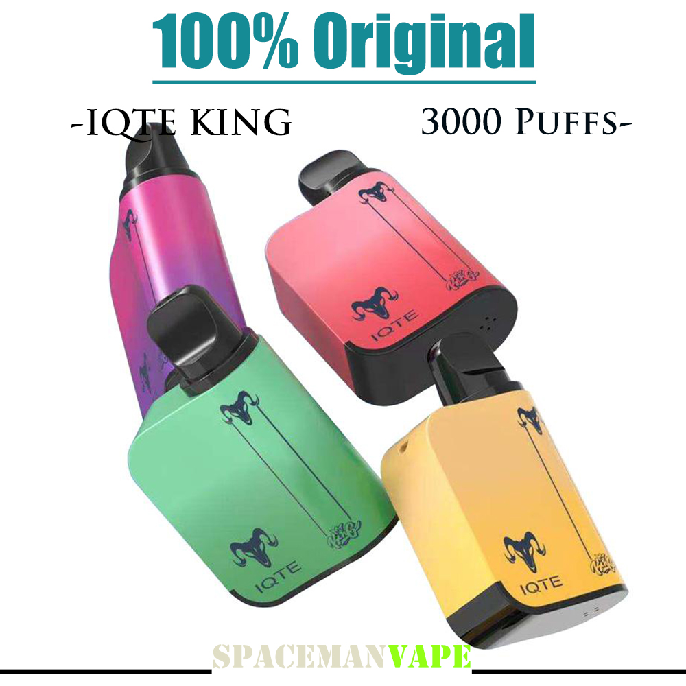 100% Original IQTE King 3000 Puffs Disposable Vape Pen E Cigarette With 1100mah Battery 9ml pre-filled pods Device vs Black Sheep Gunnpod vp Air Bar Max Kangvape
100% Original IQTE King 3000 Puffs Disposable Vape Pen E Cigarette With 1100mah Battery 9ml pre-filled pods Device vs Black Sheep Gunnpod vp Air Bar Max Kangvape