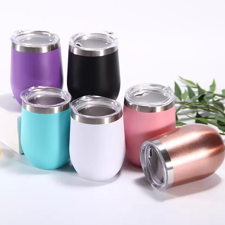 12oz Blank Sublimation Wine Tumblers Egg Shaped Wine Glass Double Wall Mugs Stainless Steel Tumblers with Lid Sea Shipping, White
12oz Blank Sublimation Wine Tumblers Egg Shaped Wine Glass Double Wall Mugs Stainless Steel Tumblers with Lid Sea Shipping, White