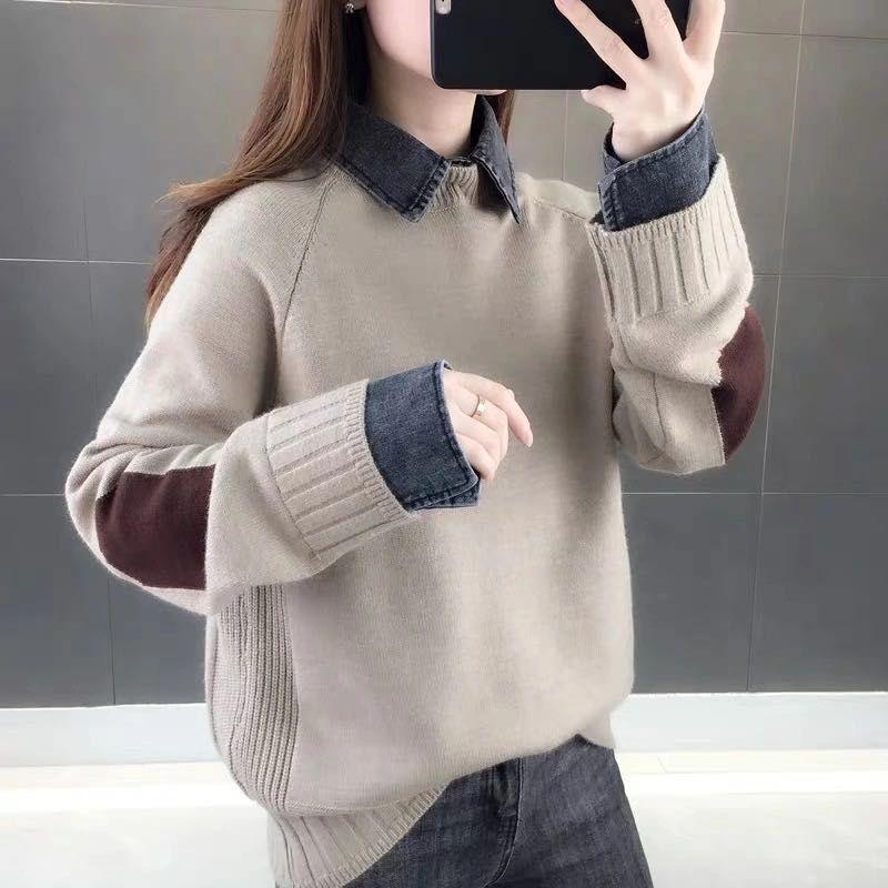 Autumn Winter Sweaters Women Knitted Jumper Tops Basic Pullovers Casual Shirt Long Sleeve Short Loose Knitwear New Fashion H67, Black2
Autumn Winter Sweaters Women Knitted Jumper Tops Basic Pullovers Casual Shirt Long Sleeve Short Loose Knitwear New Fashion H67, Black2