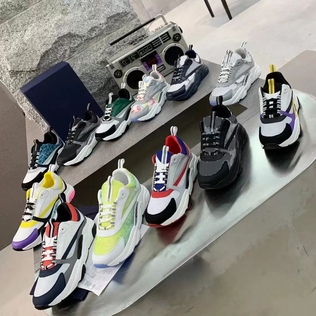 2022 Designers B22 B23 Casual Shoes Men Women Canvas Calfskin Sneakers Obliques White Technical Knit Retro Patchwork Trainers Platform Shoe, Extra shoes box
2022 Designers B22 B23 Casual Shoes Men Women Canvas Calfskin Sneakers Obliques White Technical Knit Retro Patchwork Trainers Platform Shoe, Extra shoes box