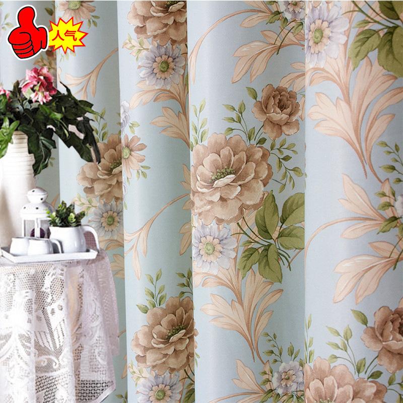 Modern SimplicityCurtain Double-sided Printing Shade Curtain Blue Peony Printing Curtains for Living Room and For Bedroom, Tulle 
Modern SimplicityCurtain Double-sided Printing Shade Curtain Blue Peony Printing Curtains for Living Room and For Bedroom, Tulle
