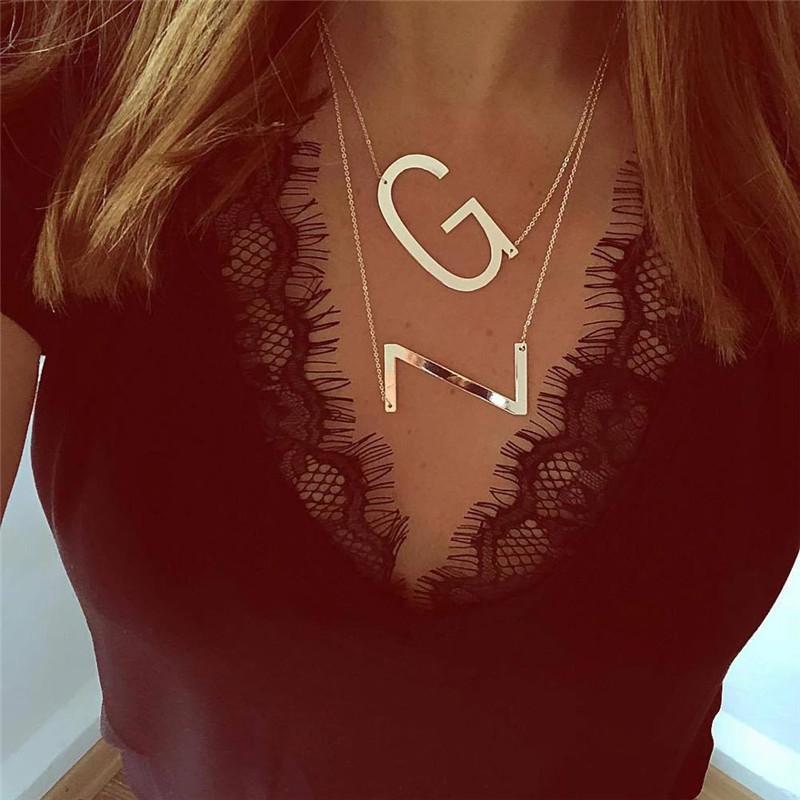 Pendant Necklaces Trendy 26 English Letters Alloy Necklace Gift Simple Jewelry For Women
Pendant Necklaces Trendy 26 English Letters Alloy Necklace Gift Simple Jewelry For Women