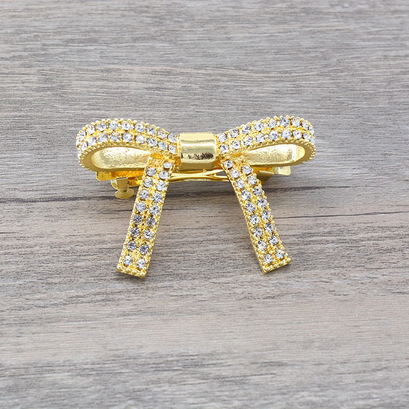 Vintage Headbands Hairpins Metal Bow Knot Hair Barrettes Girls Women Clip Female Rhinestones Jewelry