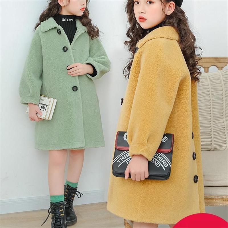 Girls Woolen Coat Winter Outerwear Clothes Kids Solid Long Woolen Jackets Children Turn-down Collar Cotton-filled Overcoat 4-15Y1, Green
Girls Woolen Coat Winter Outerwear Clothes Kids Solid Long Woolen Jackets Children Turn-down Collar Cotton-filled Overcoat 4-15Y1, Green