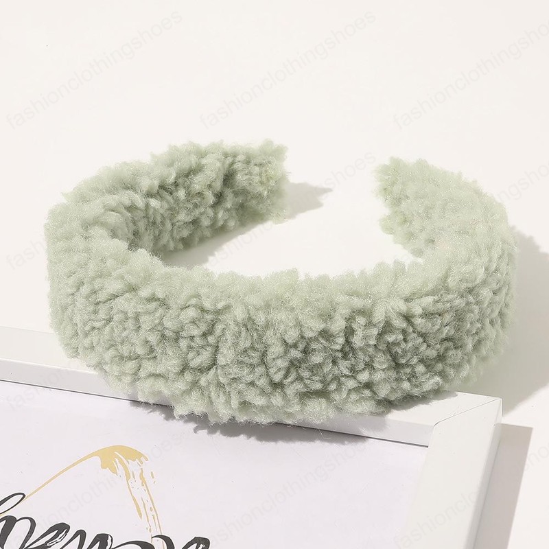 Women lambswool Headband Candy color autumn winter Head Band Lady Head Hoop Wide Hairbands Hair Accessories Party Jewelry Gfits