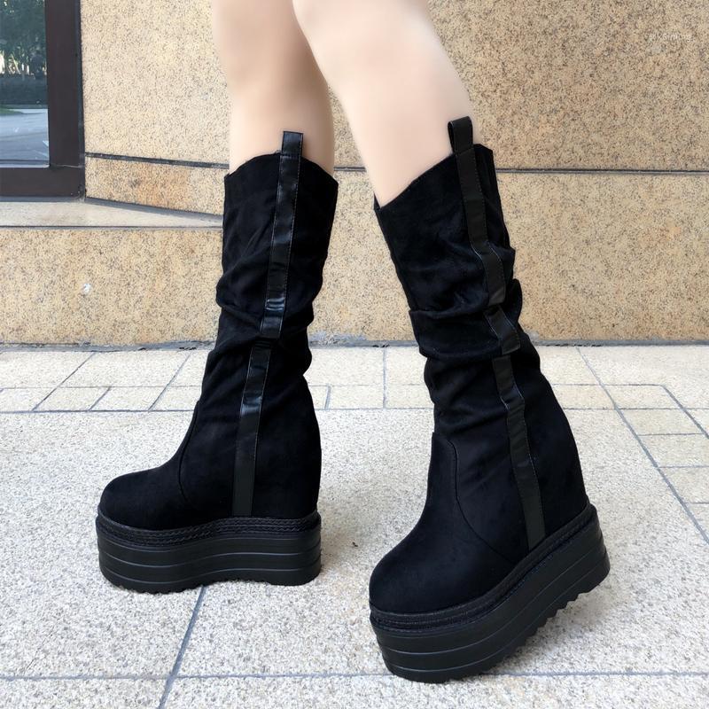 Winter Increases Heel Women's Ankle Boots Thick Bottom Wedges 13cm High Heel Platform Shoes Black Boots Female A1-1071
Winter Increases Heel Women's Ankle Boots Thick Bottom Wedges 13cm High Heel Platform Shoes Black Boots Female A1-1071