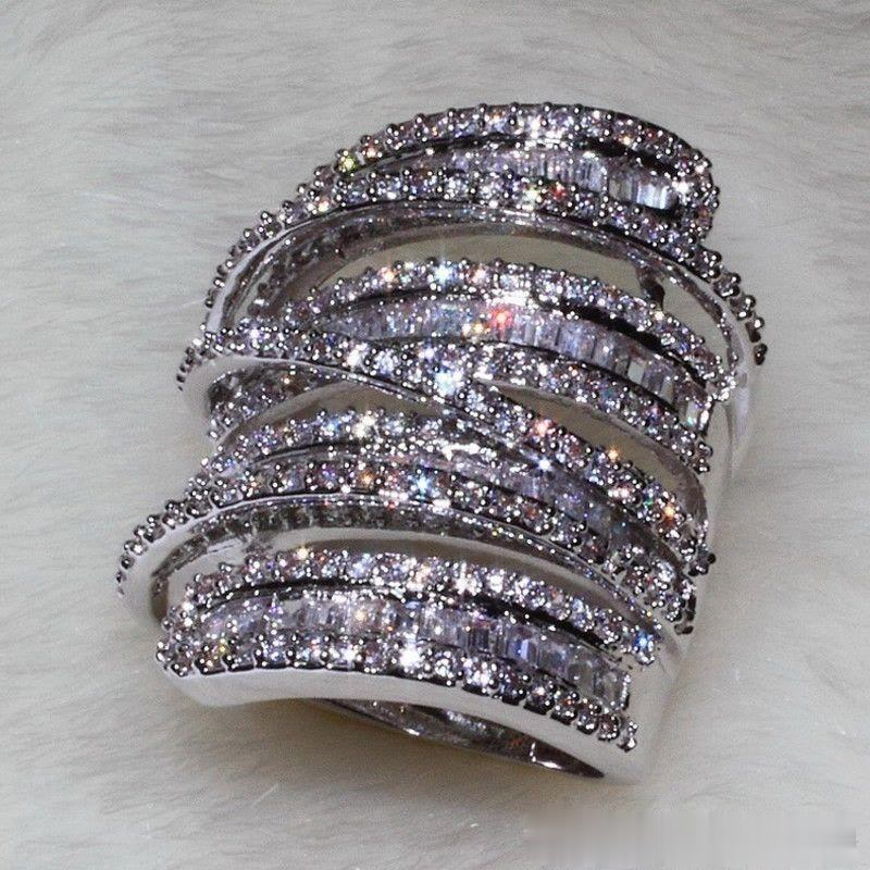 Full Princess Cut Luxury Jewelry 925 Sterling Siver 925 Sterling Silver White Sapphire Simulated Diamond Gemstones Wedding Women Ring Sz5-11
Full Princess Cut Luxury Jewelry 925 Sterling Siver 925 Sterling Silver White Sapphire Simulated Diamond Gemstones Wedding Women Ring Sz5-11