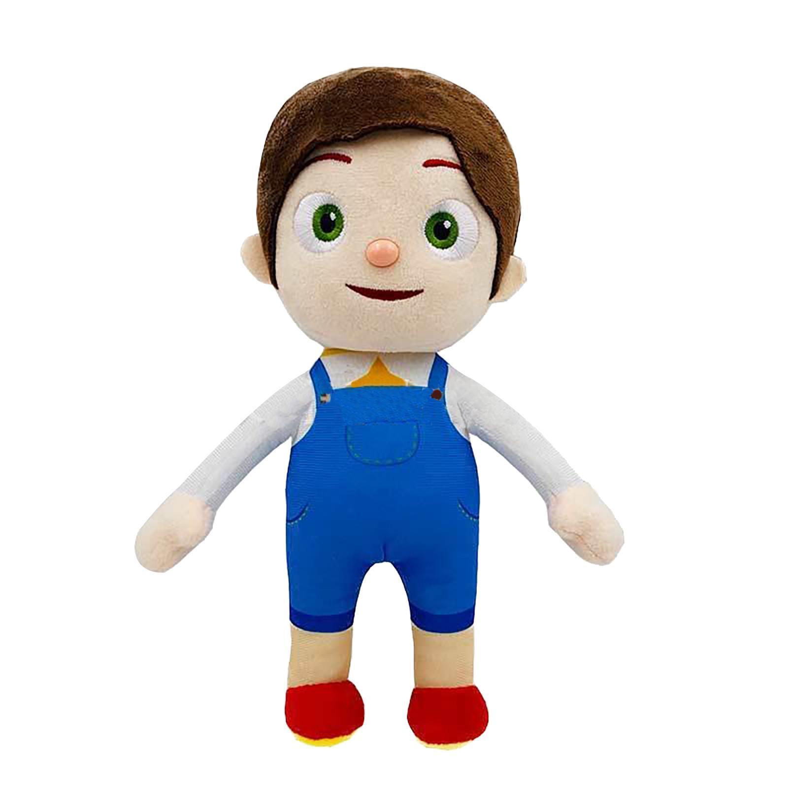 US Stock 15-33cm Cocomelon Plush Toy Soft Cartoon Family Cocomelon Jj Family Sister Brother Mom And Dad Toy Dall Kids Chritmas Gifts