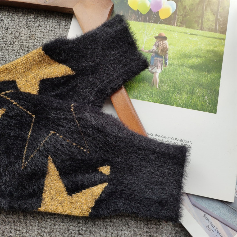 Warm Winter Spring short pullovers five-pointed star Cool Girls Sweater Jumper Streetwear Knitted Pull Femme Female Tricot T200116