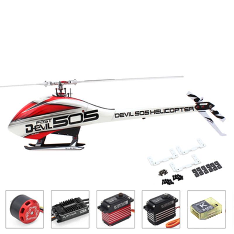 ALZRC - Devil 505 3D Helicopter FAST FBL Super Combo - 120A V4 ESC 1200KV Motor MINI K-BAR V2 3-Axle Gyro System 
ALZRC - Devil 505 3D Helicopter FAST FBL Super Combo - 120A V4 ESC 1200KV Motor MINI K-BAR V2 3-Axle Gyro System