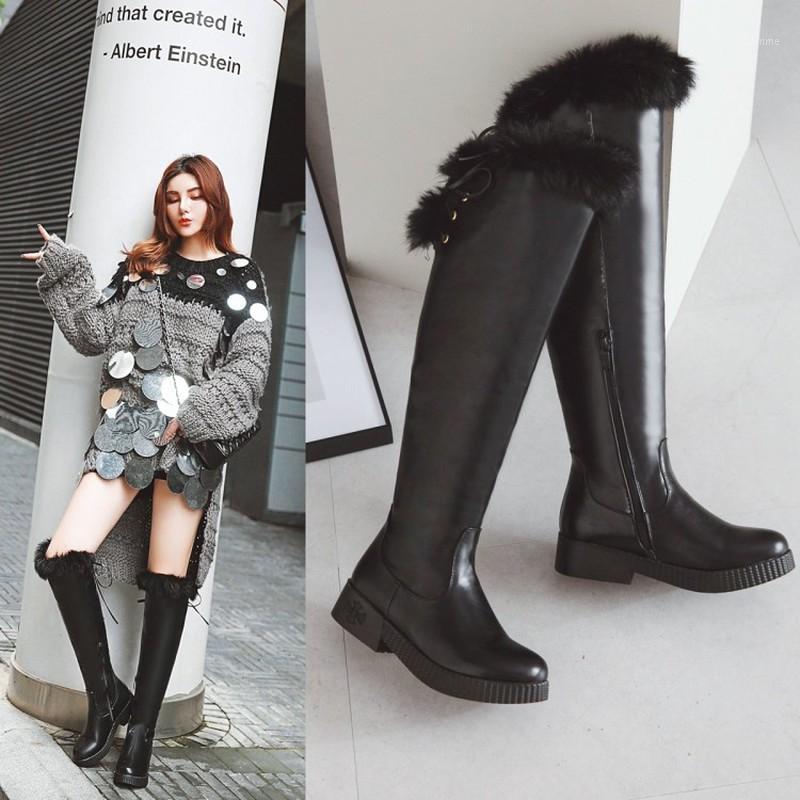 Winter Boot Women Warm Over-the-knee Boots Round Toe Faux Fur Ladies Fashion Thigh High Boots Snow Waterproof Botas MAZIAO1, Black
Winter Boot Women Warm Over-the-knee Boots Round Toe Faux Fur Ladies Fashion Thigh High Boots Snow Waterproof Botas MAZIAO1, Black