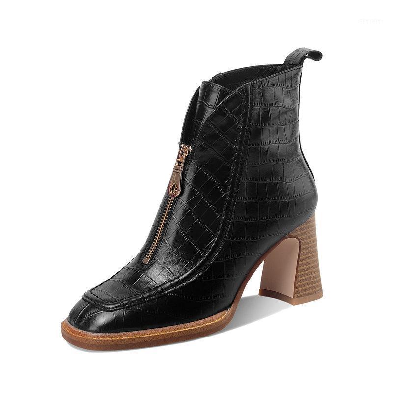 Boots 2021 Genuine Leather High Heels Concise Ladies Ankle Autumn Winter Zipper Square Toe Dress Party Shoes Woman1, Black
Boots 2021 Genuine Leather High Heels Concise Ladies Ankle Autumn Winter Zipper Square Toe Dress Party Shoes Woman1, Black