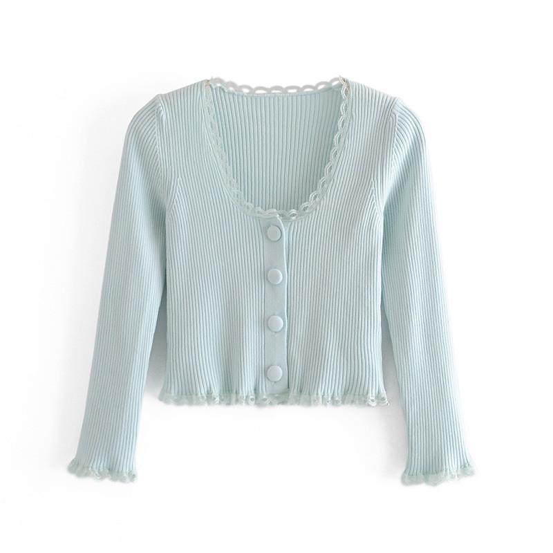 Evfer Cute Ladies Pachwork Lace Vintage Knitted Short Cardigans Tops Women Sprint Sexy Slim Sweaters Girls Elastic Knitwear Chic, Blue
Evfer Cute Ladies Pachwork Lace Vintage Knitted Short Cardigans Tops Women Sprint Sexy Slim Sweaters Girls Elastic Knitwear Chic, Blue