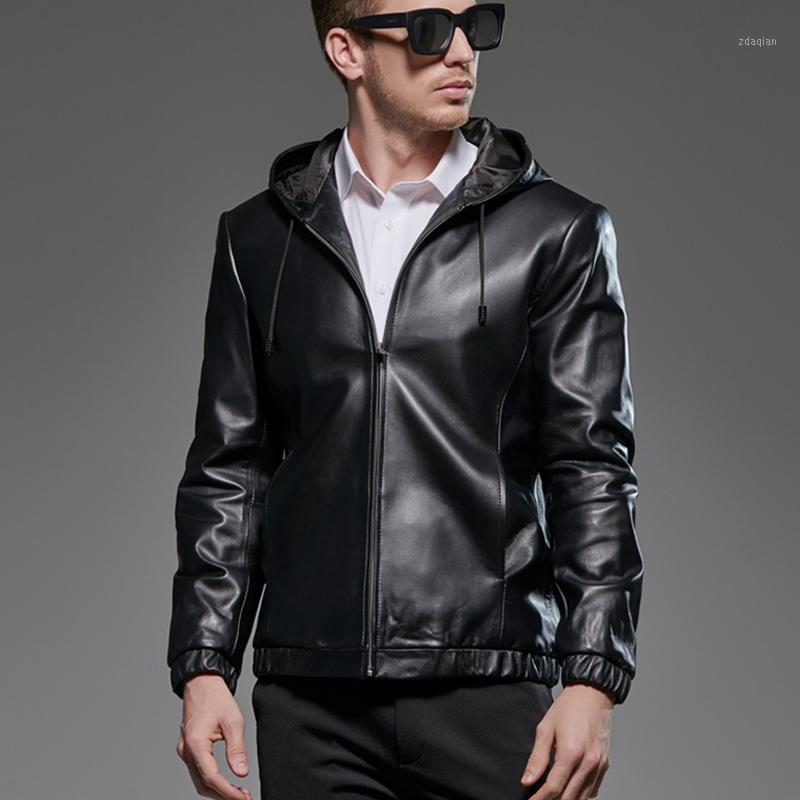 Mens Jacket 100% Leather sheepskin Collar Business Men Jacket Natural Leather High-Quality Hooded Coat1, Black
Mens Jacket 100% Leather sheepskin Collar Business Men Jacket Natural Leather High-Quality Hooded Coat1, Black