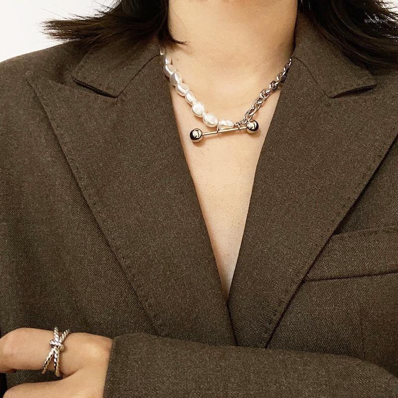 SRCOI Vintage Half Chain Half Pearl Short Necklace Geometric Flat Oval Linked Chain Choker Necklace Collar For Women Jewelry1
SRCOI Vintage Half Chain Half Pearl Short Necklace Geometric Flat Oval Linked Chain Choker Necklace Collar For Women Jewelry1