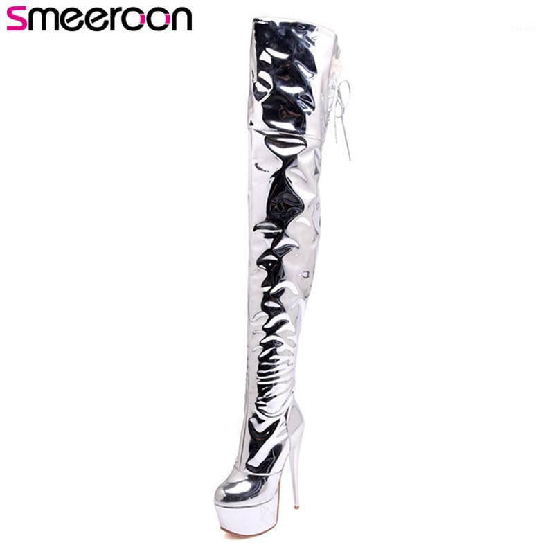 Smeeroon zip round toe over the knee boots for women autumn winter boots super high heels thigh high ladies shoes1, Silver
Smeeroon zip round toe over the knee boots for women autumn winter boots super high heels thigh high ladies shoes1, Silver