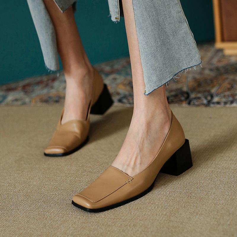 2020 New Spring Will See Jumps Wedding Office Square Toe Pumps Genuine Leather Concise Vintage Women's Shoes Wc6c, Apricot
2020 New Spring Will See Jumps Wedding Office Square Toe Pumps Genuine Leather Concise Vintage Women's Shoes Wc6c, Apricot