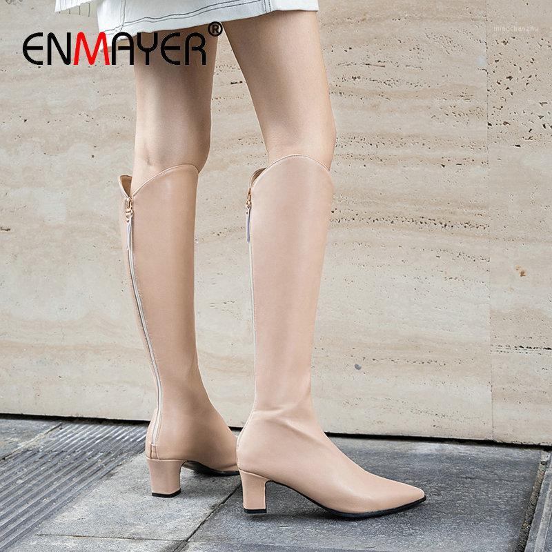 ENMAYER 2020 Winter Boots Women PU Knee-High Slip-On Basic Pointed Toe Thigh High Boots Square Heels Winter Shoes Women 34-431, Beige
ENMAYER 2020 Winter Boots Women PU Knee-High Slip-On Basic Pointed Toe Thigh High Boots Square Heels Winter Shoes Women 34-431, Beige