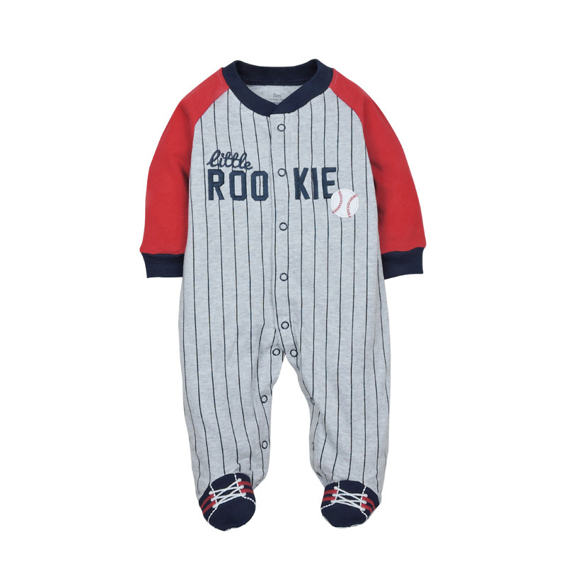 born Baby One Pieces Jumpsuit Infant Boy Girl Warm Romper Kids Footed Pajamas Baby Clothing Cartoon Roupa Cotton Costume 201216