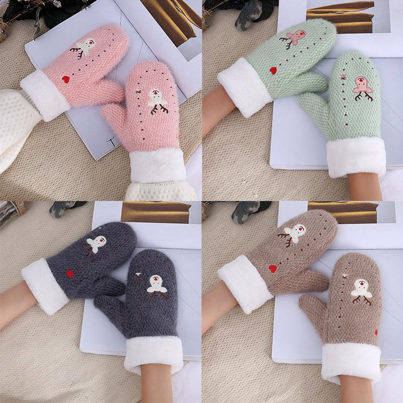 Cute Embroidery Cartoons Elk Gloves Thicken Plus Velvet Full Fingers Soft Women Knitted Gloves Cashmere Plush Warm Mittens
Cute Embroidery Cartoons Elk Gloves Thicken Plus Velvet Full Fingers Soft Women Knitted Gloves Cashmere Plush Warm Mittens