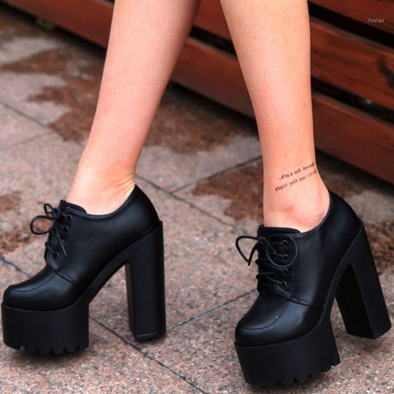 Brand New Platform Lace Up Spuer High Heels Woman Shoes Fashion Ankle Boots Booties1, Black