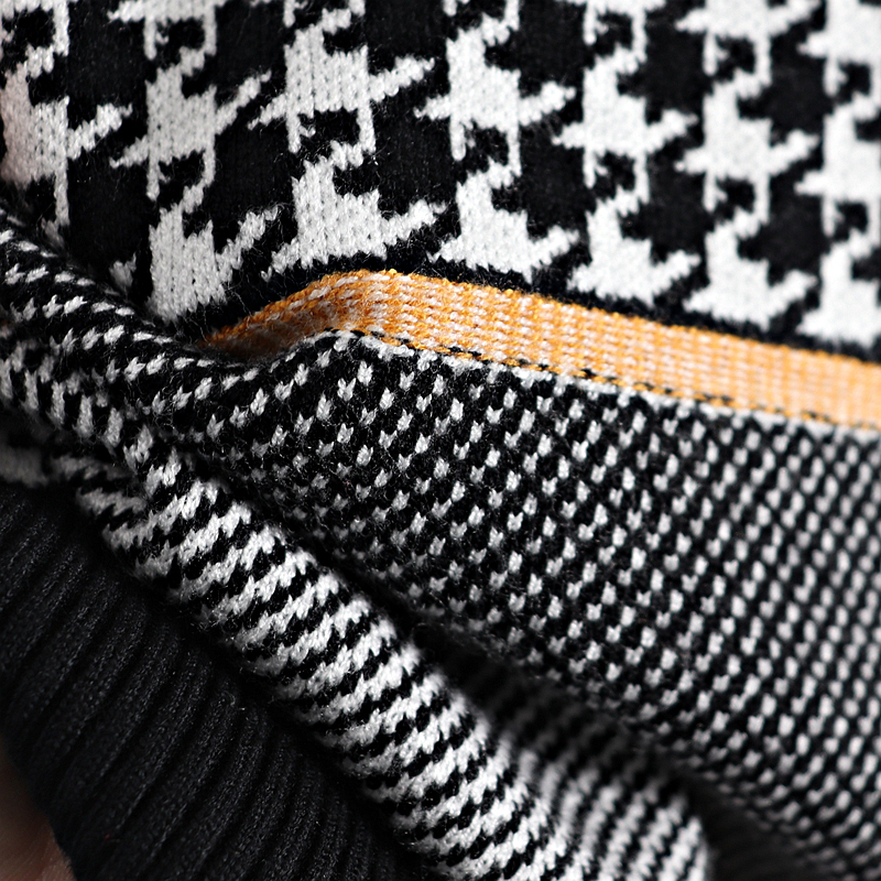 GIGOGOU Houndstooth Knit 2 Piece Set Tracksuits Fall Winter Oversized Women Sweater Carrot Harem Pants Color Block Sportsuit 201119