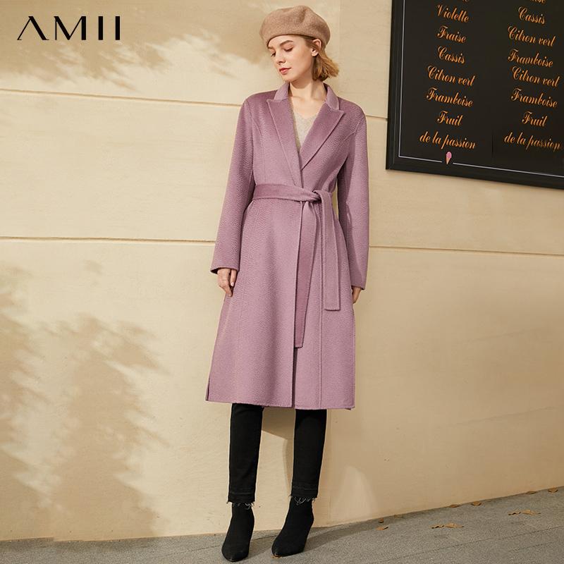 Amii Minimalism Luxury Winter Coat Women Fashion Lapel Solid Belt Knee-length Double-sided Woolen Coat Female Jacket 12030370, Gray
Amii Minimalism Luxury Winter Coat Women Fashion Lapel Solid Belt Knee-length Double-sided Woolen Coat Female Jacket 12030370, Gray