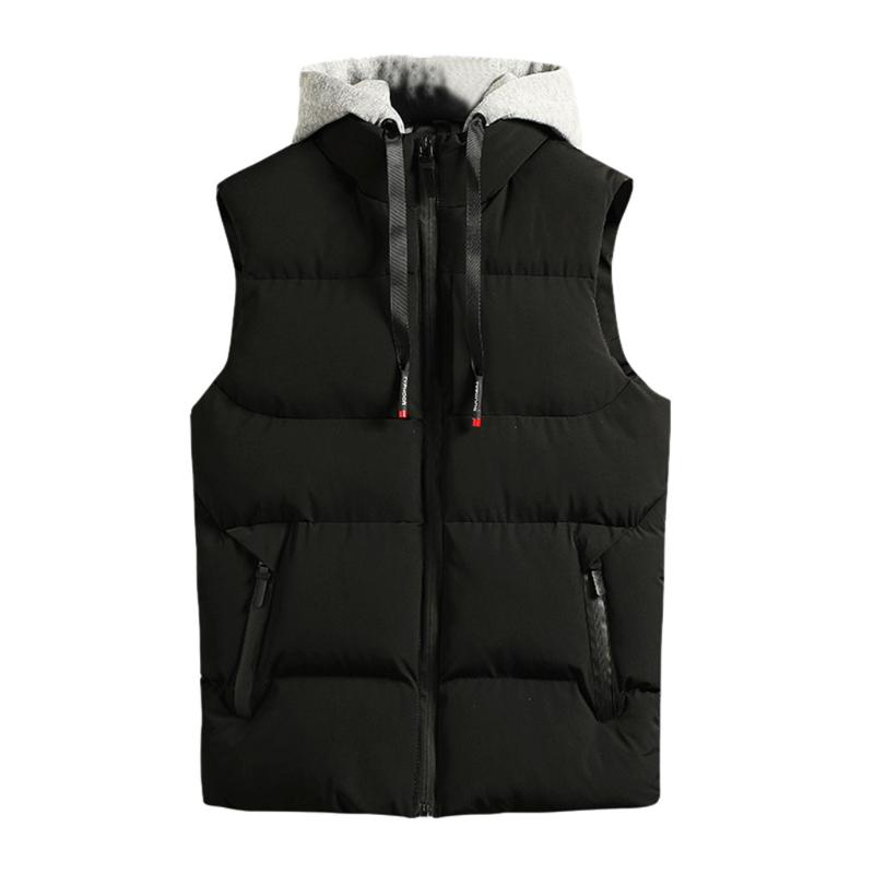 Men's Vest Male Waistcoat Casual Hooded Men Coats High Quality Outwear Hat Patchwork Work Vests Sleeveless Motorcycle Jacket, Black
Men's Vest Male Waistcoat Casual Hooded Men Coats High Quality Outwear Hat Patchwork Work Vests Sleeveless Motorcycle Jacket, Black