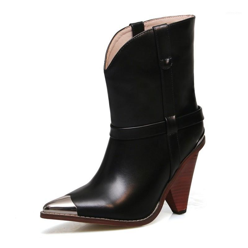 US4-11 Womens Pointed Metal Toe Ankle Boots Genuine Leather Spike High Heels Pull On Western Shoes 5Colors Plus Size New C8671, Black
US4-11 Womens Pointed Metal Toe Ankle Boots Genuine Leather Spike High Heels Pull On Western Shoes 5Colors Plus Size New C8671, Black