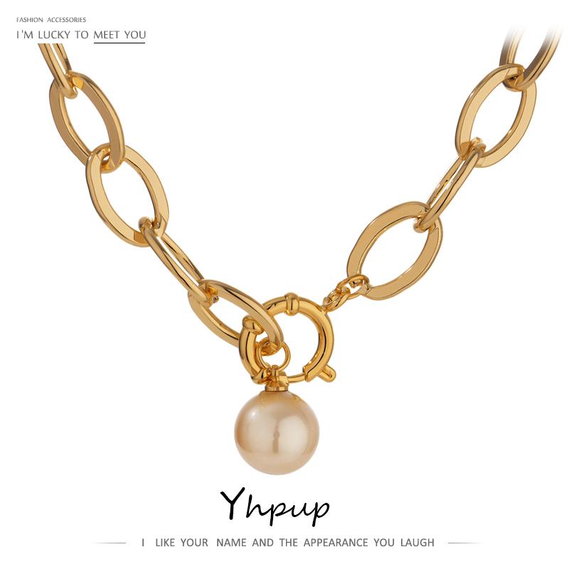 Yhpup Elegant Imitation Pearls Pendant Chain Necklace Trendy Gold Metal 14 K Plated Copper Collar Necklace Jewelry Gift 2020
Yhpup Elegant Imitation Pearls Pendant Chain Necklace Trendy Gold Metal 14 K Plated Copper Collar Necklace Jewelry Gift 2020