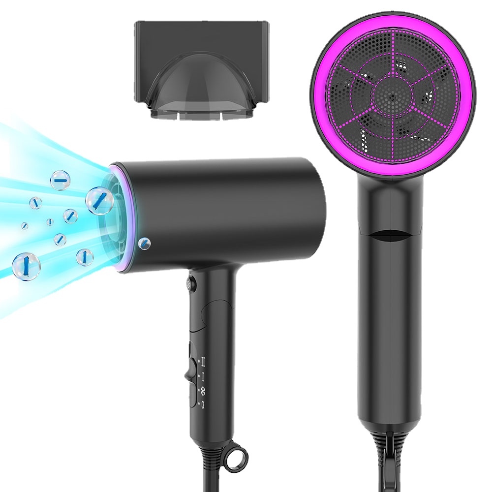 Travel Hair Dryer Folding Negative Ion Blower 1800W Portable Light Weight Compact Size Quiet Small Drys Quickly with 2 Nozzles
Travel Hair Dryer Folding Negative Ion Blower 1800W Portable Light Weight Compact Size Quiet Small Drys Quickly with 2 Nozzles