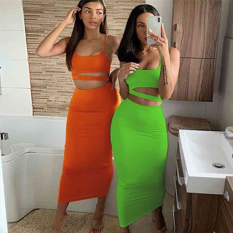 summer strap sleeveless crop tank long midi skirt two piece set party club outfits matching set streetwear, Gray
summer strap sleeveless crop tank long midi skirt two piece set party club outfits matching set streetwear, Gray