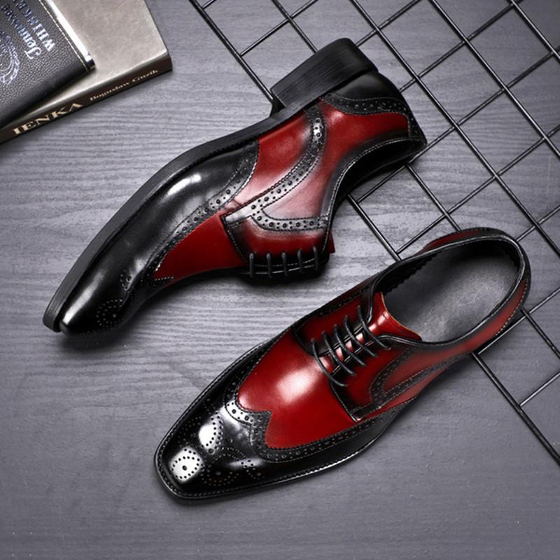 Handmade Mens Dress Shoes Genuine Leather Cap Toe Brogue Oxfords Black Brown Business Office Lace Up Men's Formal Wedding Shoes
Handmade Mens Dress Shoes Genuine Leather Cap Toe Brogue Oxfords Black Brown Business Office Lace Up Men's Formal Wedding Shoes
