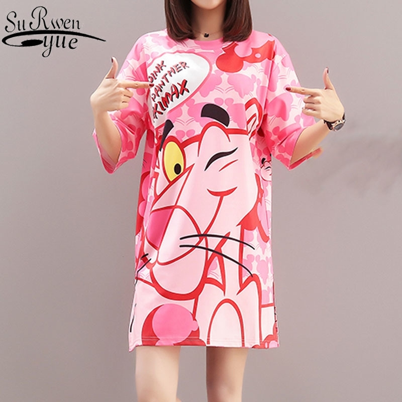 Fashion summer women dress pink dress Straight Cartoon Short sleeve dress women sweet O-Neck shirts dresses 4330 50 Y200828
Fashion summer women dress pink dress Straight Cartoon Short sleeve dress women sweet O-Neck shirts dresses 4330 50 Y200828