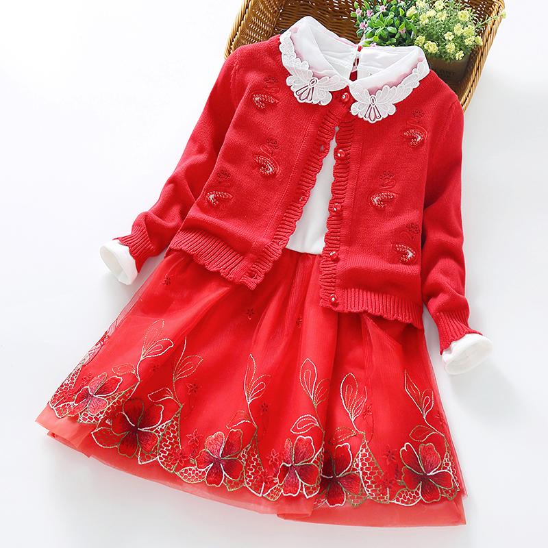 Girls Princess Clothing set Autumn Winter Baby girl Cardigan Sweater Coat+Dress 2Pcs birthday Party Children Clothes 3 5 8 9Year, Red
Girls Princess Clothing set Autumn Winter Baby girl Cardigan Sweater Coat+Dress 2Pcs birthday Party Children Clothes 3 5 8 9Year, Red
