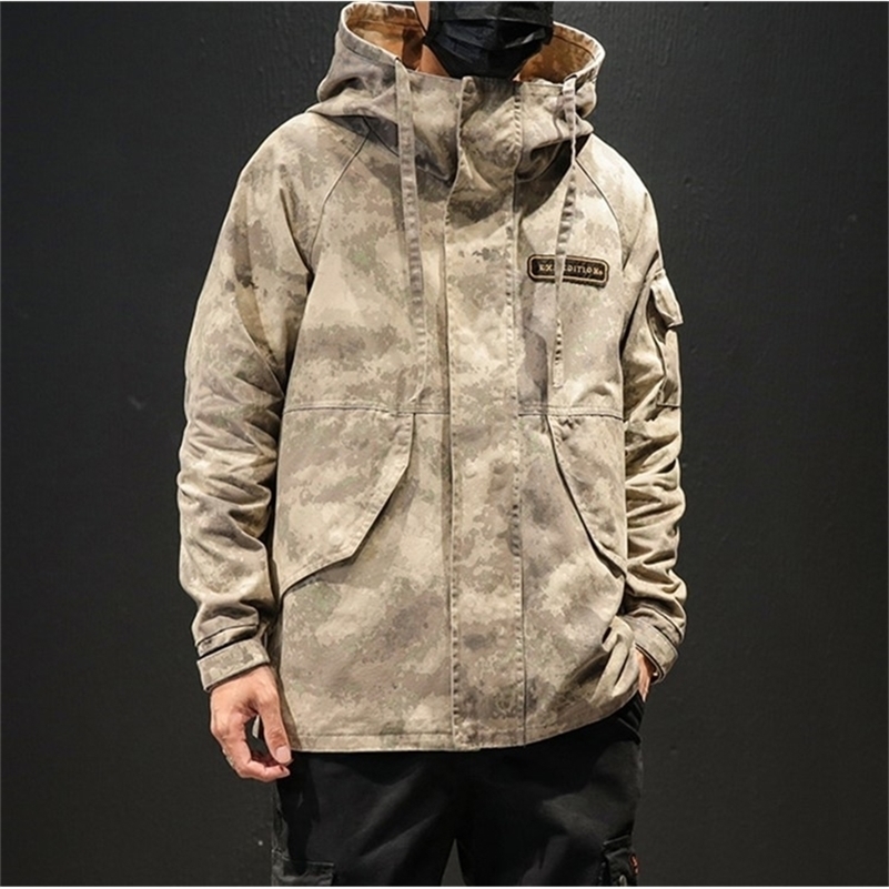 Obrix Male Military Style Jacket Hooded Single Breasted Sleeve Pockets Camouflage Design Casual Jacket For Men 201114, Green
Obrix Male Military Style Jacket Hooded Single Breasted Sleeve Pockets Camouflage Design Casual Jacket For Men 201114, Green