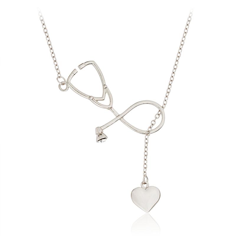 Minimalist alloy Simple personality color 2 Color Heart Stethoscope Nursing Jewelry Necklace Graduation Gift
Minimalist alloy Simple personality color 2 Color Heart Stethoscope Nursing Jewelry Necklace Graduation Gift