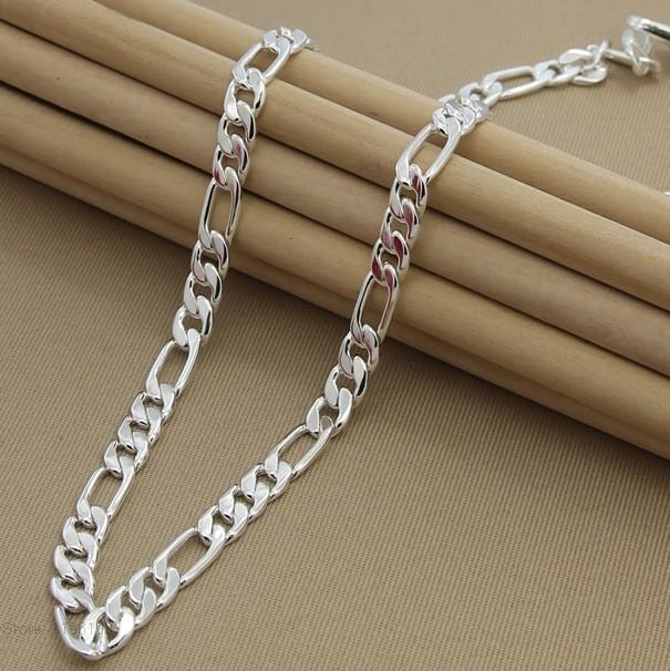 8MM 20'' 50cm Men's Necklaces Silver 925 Jewelry Figaro Chain Necklace High Quality Jewelry for Women Men N187
8MM 20'' 50cm Men's Necklaces Silver 925 Jewelry Figaro Chain Necklace High Quality Jewelry for Women Men N187