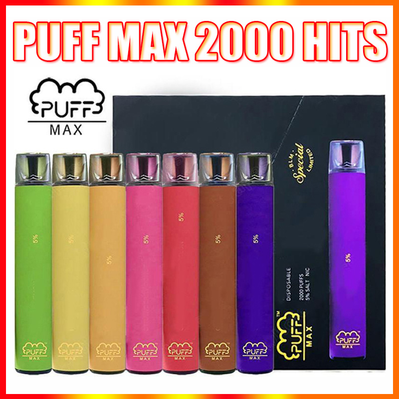 Puff Max Disposable Vape Pen E Cigarette Device 1200mAh Battery BLM Special Limited 8.5ML Pod 2000 Puffs Vapor VS Air Bar Plus Stick
Puff Max Disposable Vape Pen E Cigarette Device 1200mAh Battery BLM Special Limited 8.5ML Pod 2000 Puffs Vapor VS Air Bar Plus Stick