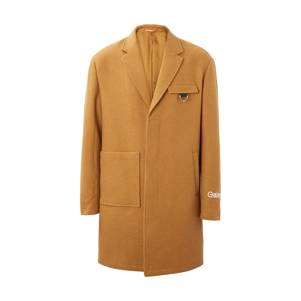 METERSBONWE Winter Men Wool Coat Medium-Long Overcoat Slim Korean Suit 201120