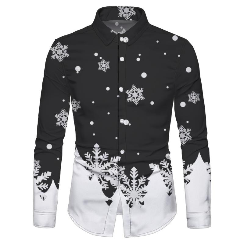 Funnyshirt Printed Long Sleeve Button Men Clothes Casual Snowflakes Christmas Printed Christmas Shirt New Year Party Male Blouse
Funnyshirt Printed Long Sleeve Button Men Clothes Casual Snowflakes Christmas Printed Christmas Shirt New Year Party Male Blouse