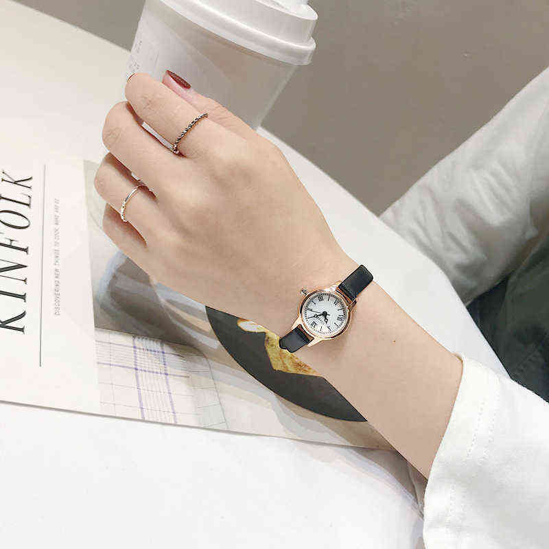 y women's fashion exquisite roma retro watches elegant ladies n small wristwatches vintage leather female dress watch 220113